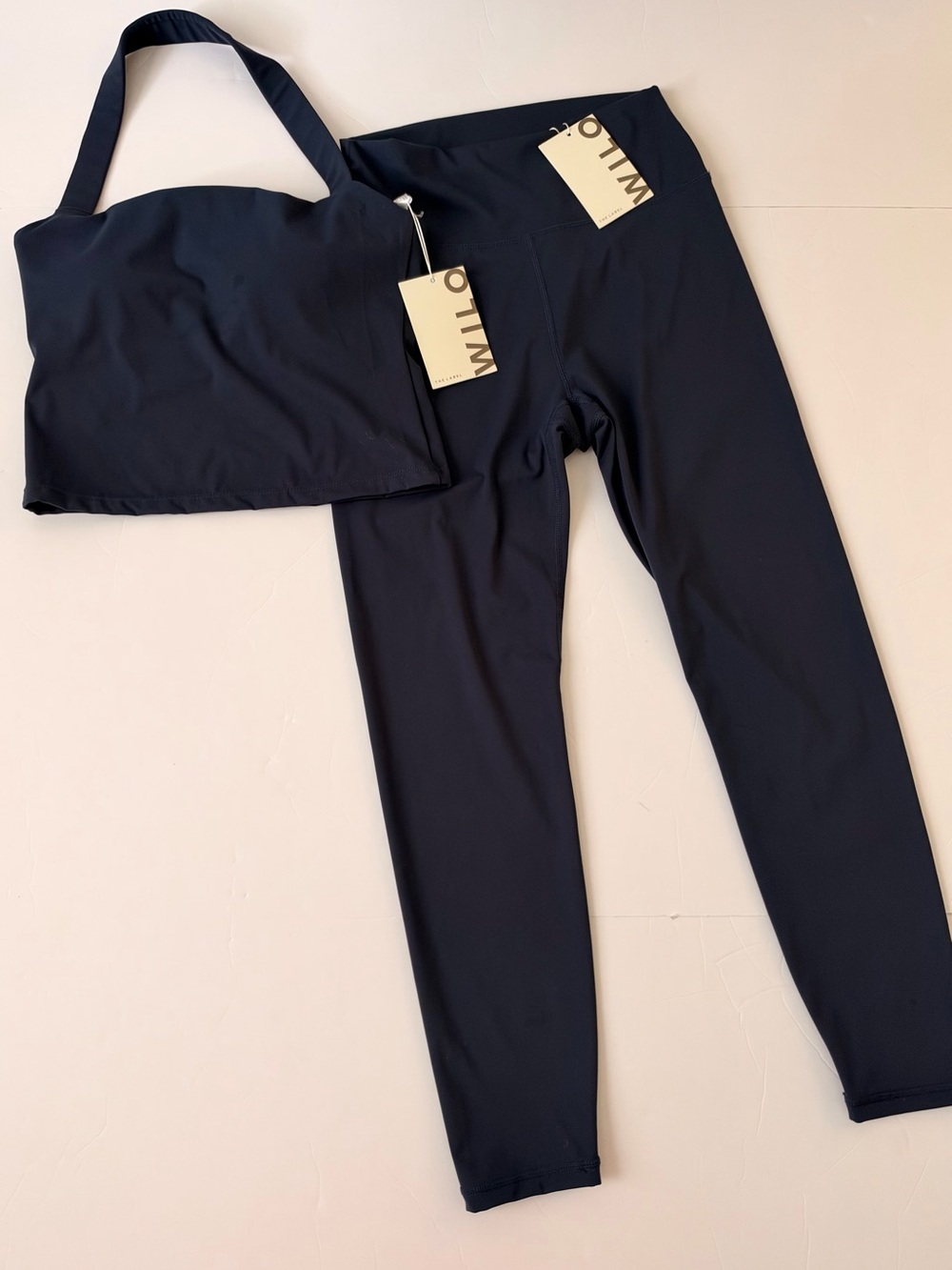 Willo the label Blue High-Rise Leggings and Crop Top Set